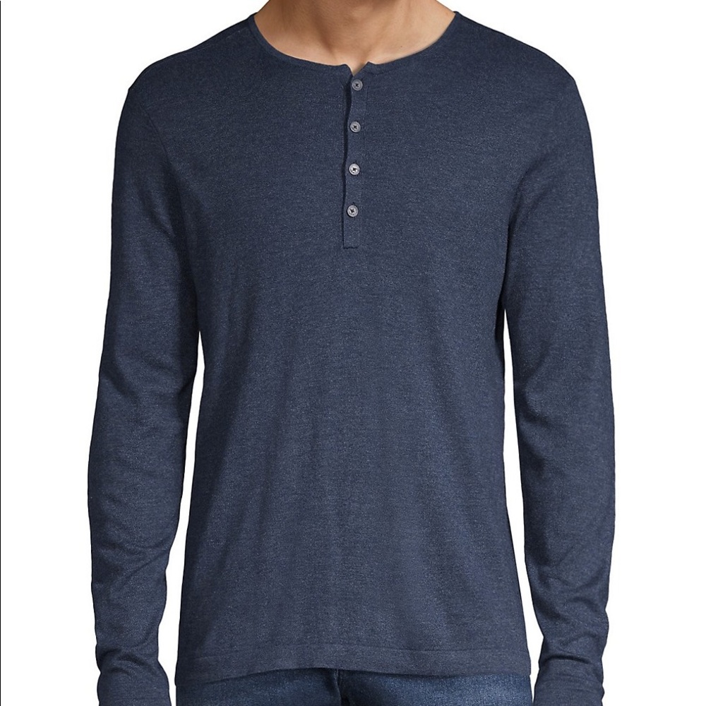 Brand New $178 John Varvatos Long-Sleeve Navy Sz L